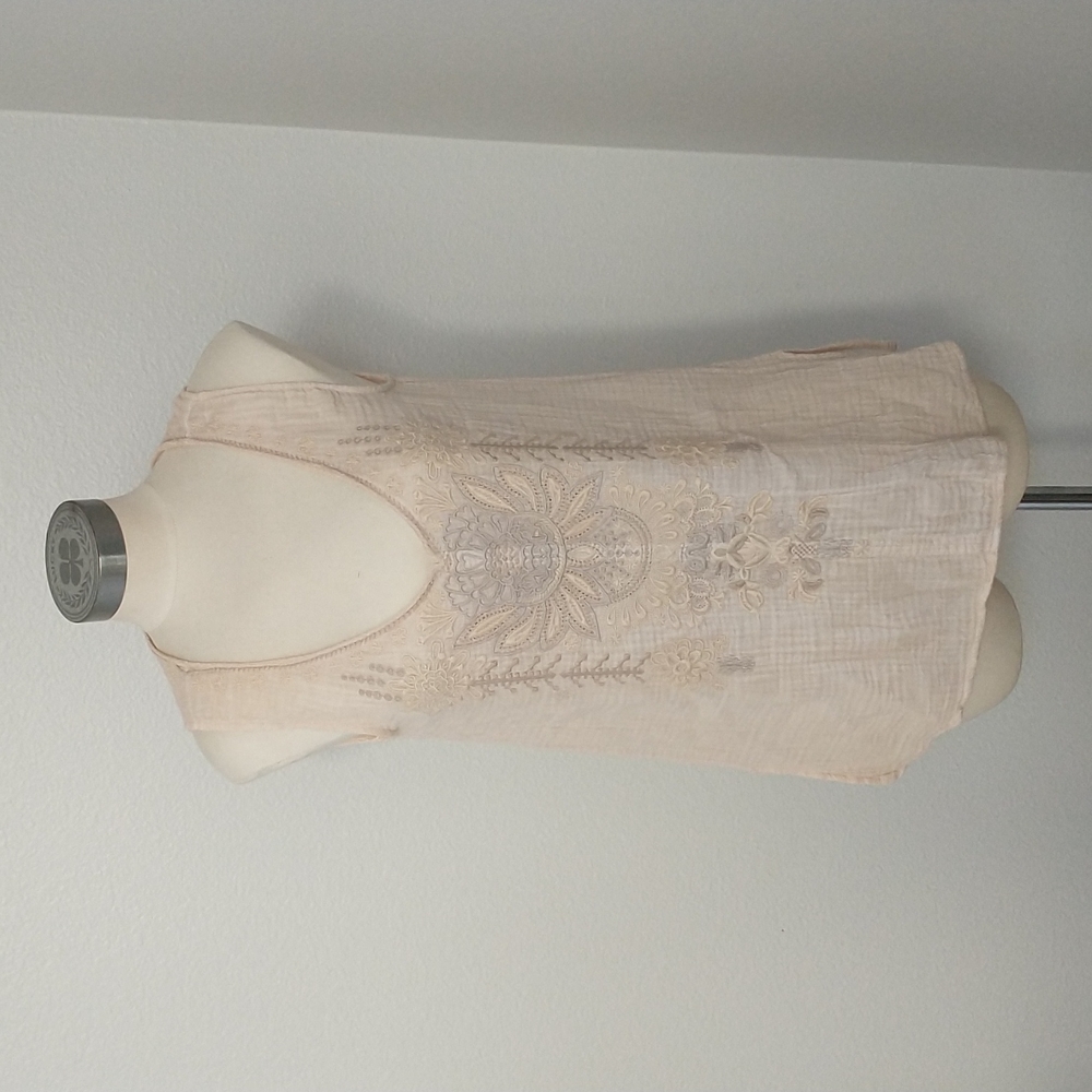 Johnny Was Workshop Tonal Embroidered Top